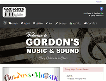 Tablet Screenshot of gordonsmusicandsound.com